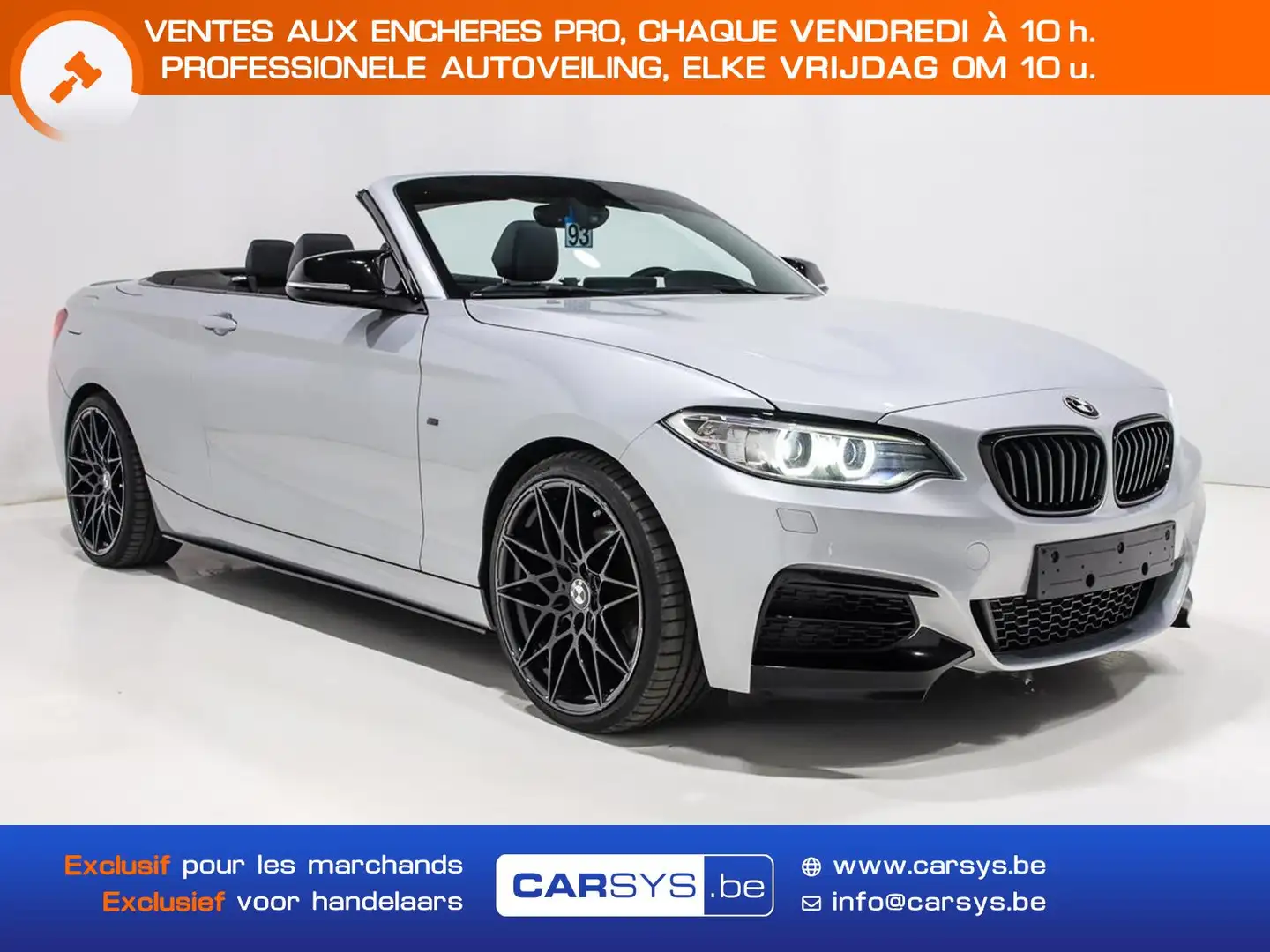 BMW 218 D CABRIO - M SPORT LED - CUIR - GPS - 19 Argent - 1