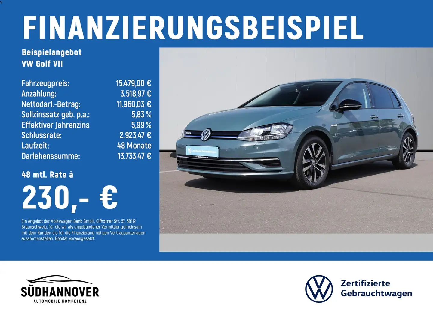 Volkswagen Golf VII IQ.DRIVE 1.5 TSI SHZ+ACC+PDC+GRA Blauw - 2