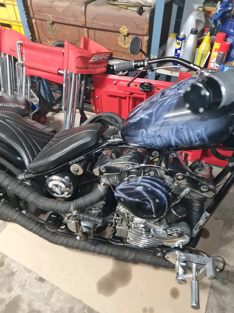 Harley-Davidson Late Shovel Early Shovel Bj.1951 im Jammer Starrrahmen Nero - 2