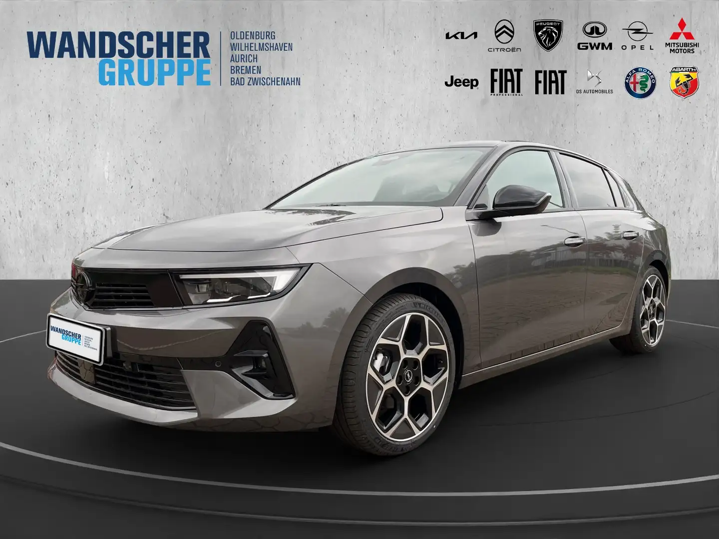 Opel Astra 1.2 Turbo Ultimate +Navi+HUD+360+SD Grau - 1
