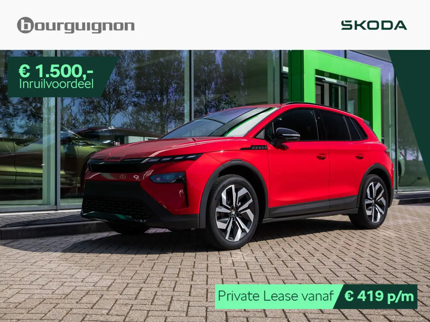 Skoda Elroq Sportline 60 | 204 PK | Stoelverwarming | Achterui Rood - 1