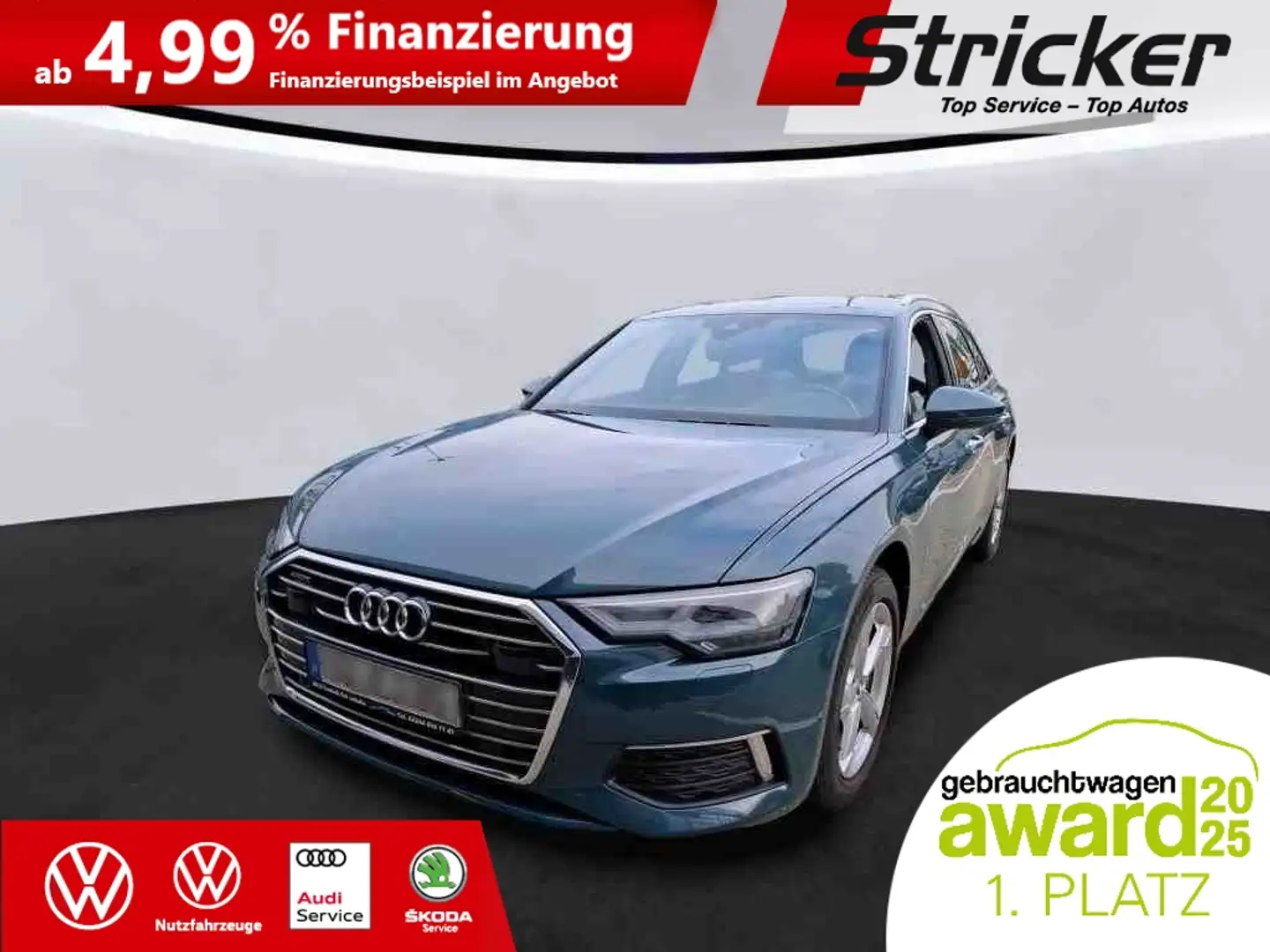Audi A6 45TDI 392,-ohne Anzahlung Navi Leder Kamera Grün - 1