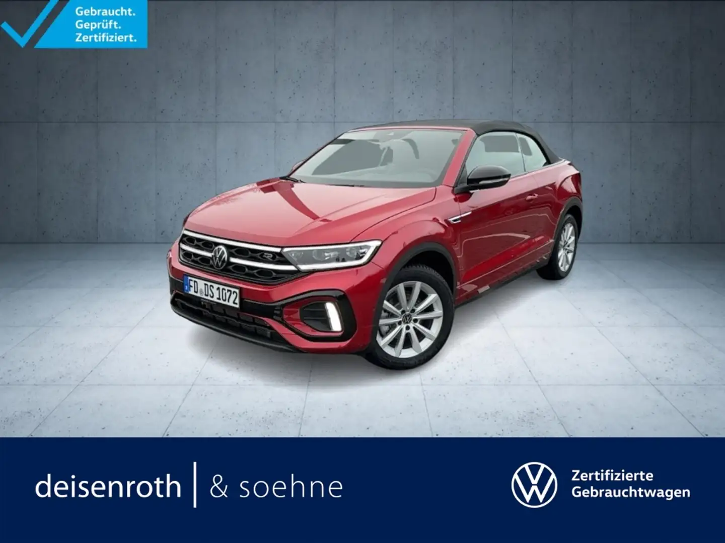 Volkswagen T-Roc Cabriolet R-Line 1.5 TSI DSG AHK/Matrix/Nav/Kam/As Rot - 1