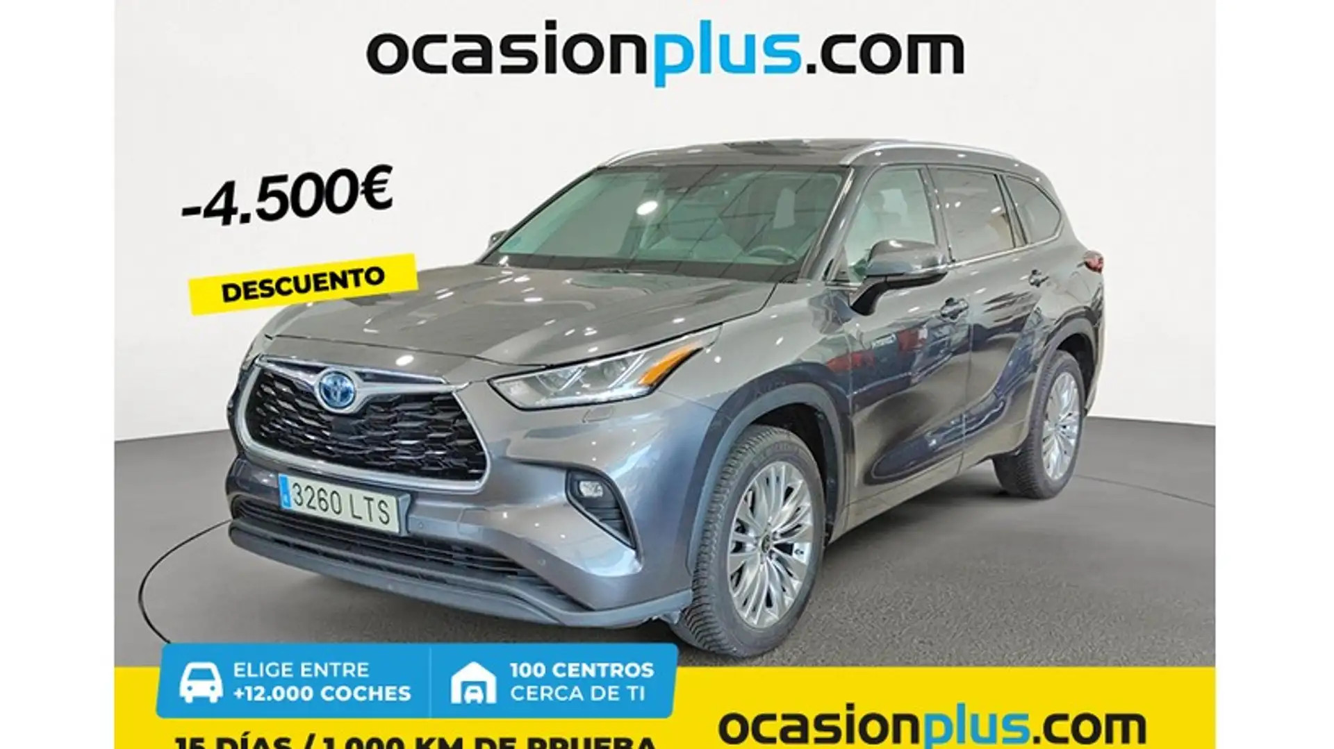 Toyota Highlander 2.5 hybrid Advance T. Panorámico Pintura metaliza Gris - 1