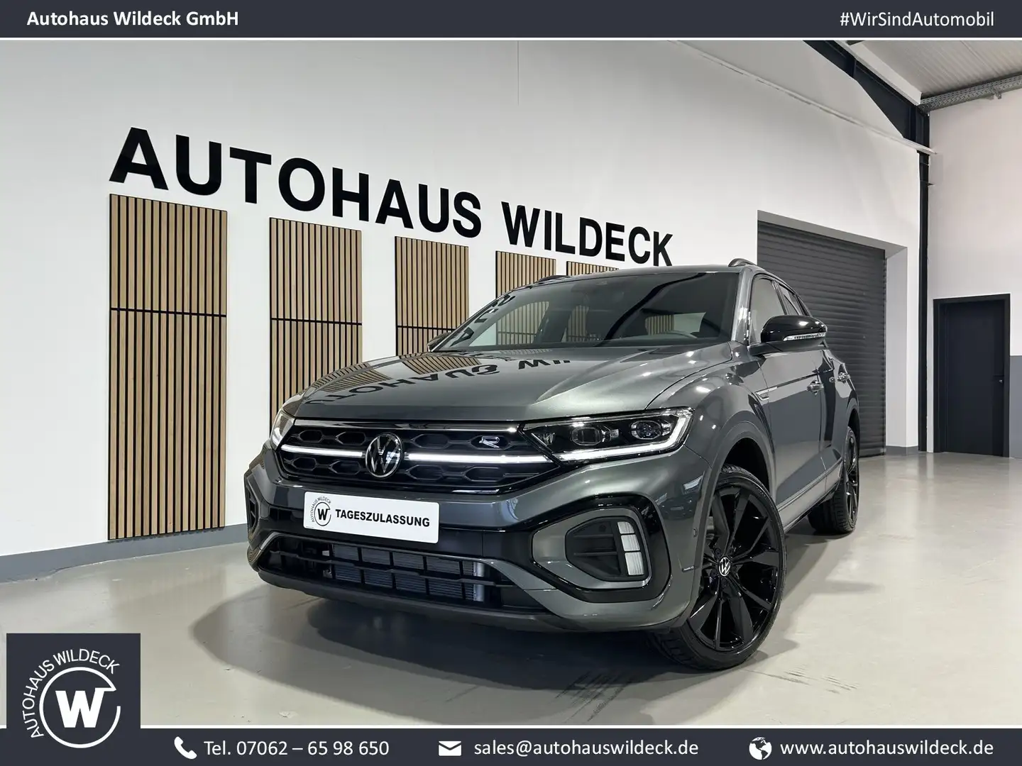 Volkswagen T-Roc T-Roc R-Line 1.5TSI DSG Navi ACC Mat RFK AHK Pan Gris - 1