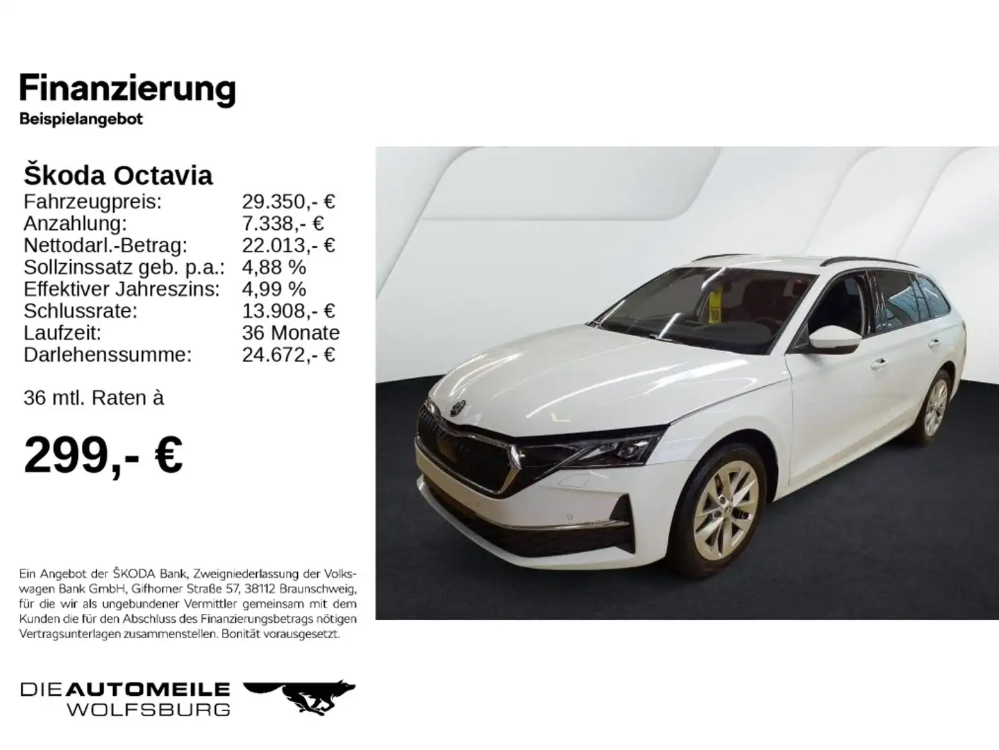 Skoda Octavia 4 IV Combi 1.5 eTSI DSG Selection Matrix Blanc - 2