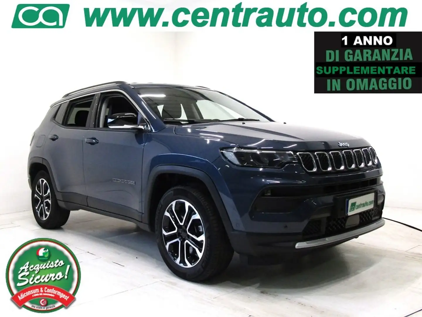 Jeep Compass 1.3 Turbo T4 PHEV AT6 4xe Limited Plug in 190CV Bleu - 1