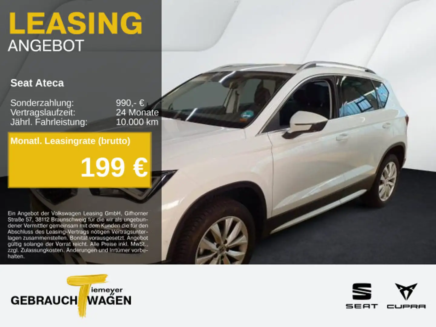 SEAT Ateca 1.5 TSI DSG X-PERIENCE AHK SIDE-ASSIST PAR Weiß - 1
