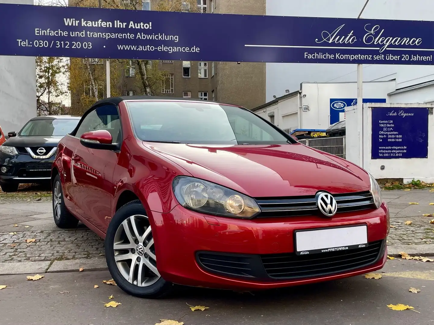 Volkswagen Golf VI Cabriolet Basis DSG Tempomat SHZ Navi ! Rouge - 1