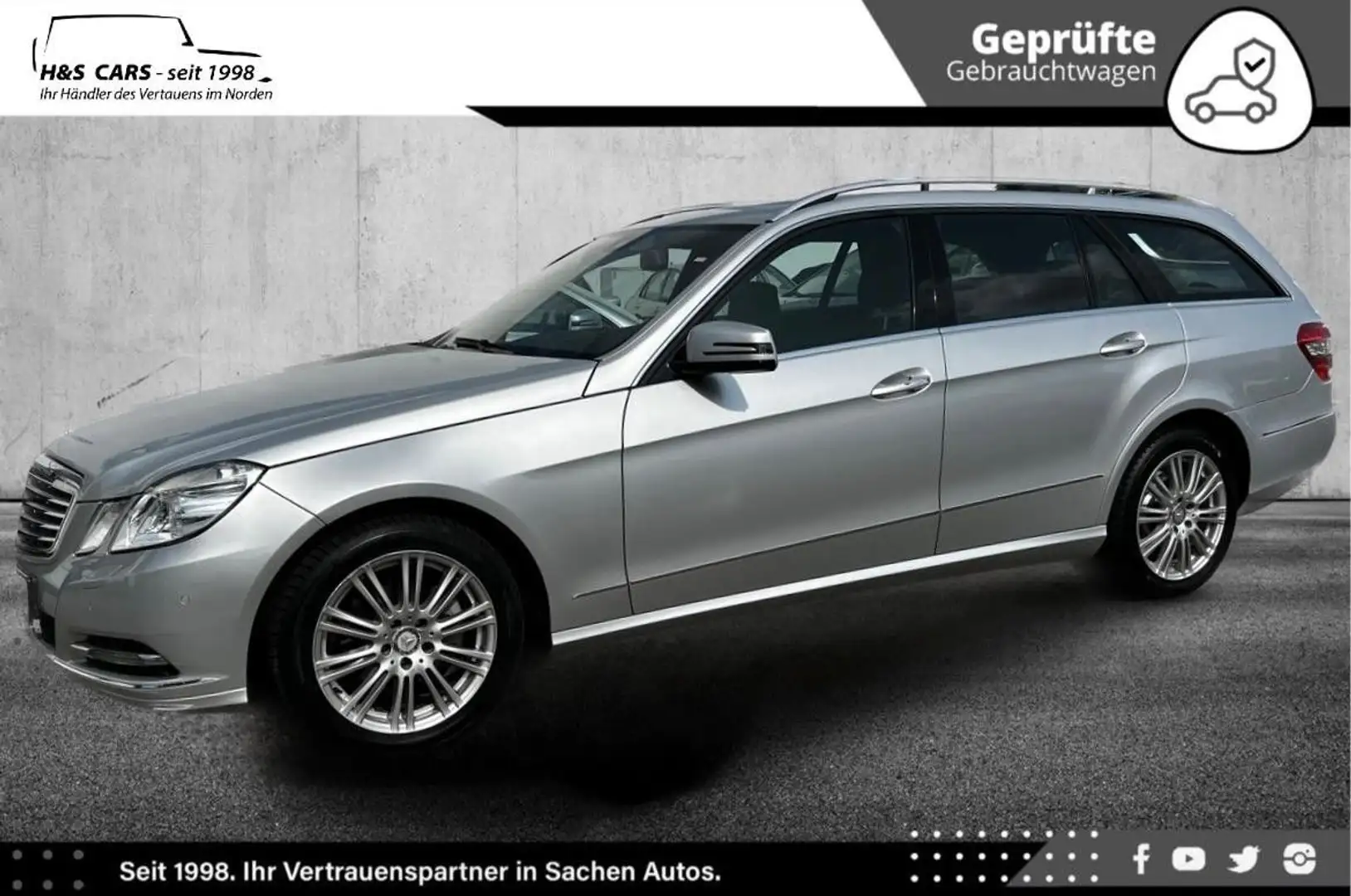 Mercedes-Benz E 200 CDI T BE 2.H BI-XEN NAV SCHIEBD AKT PARKAS Silber - 2