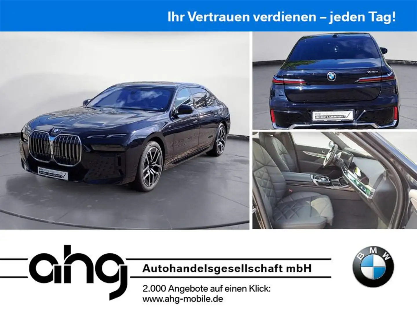 BMW 740 d xDrive M Sportpaket Panorama Sky Lounge AHK Czarny - 1