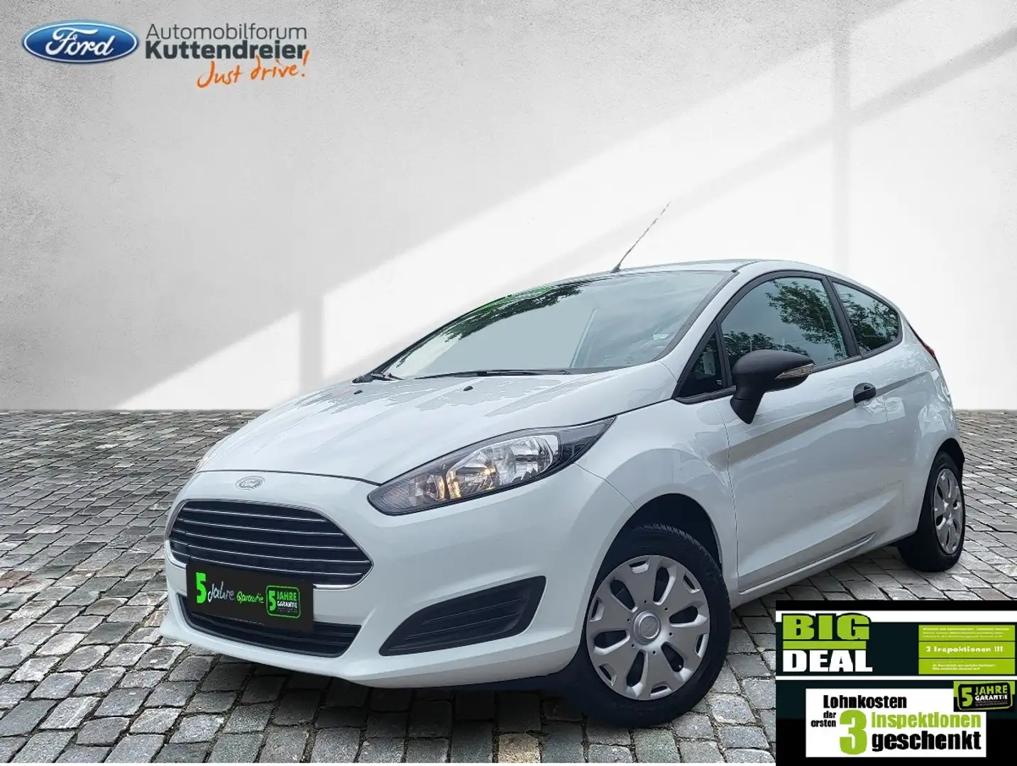 Ford Fiesta Ambiente 3türig R/CD Start Stop Servo Blanc - 1