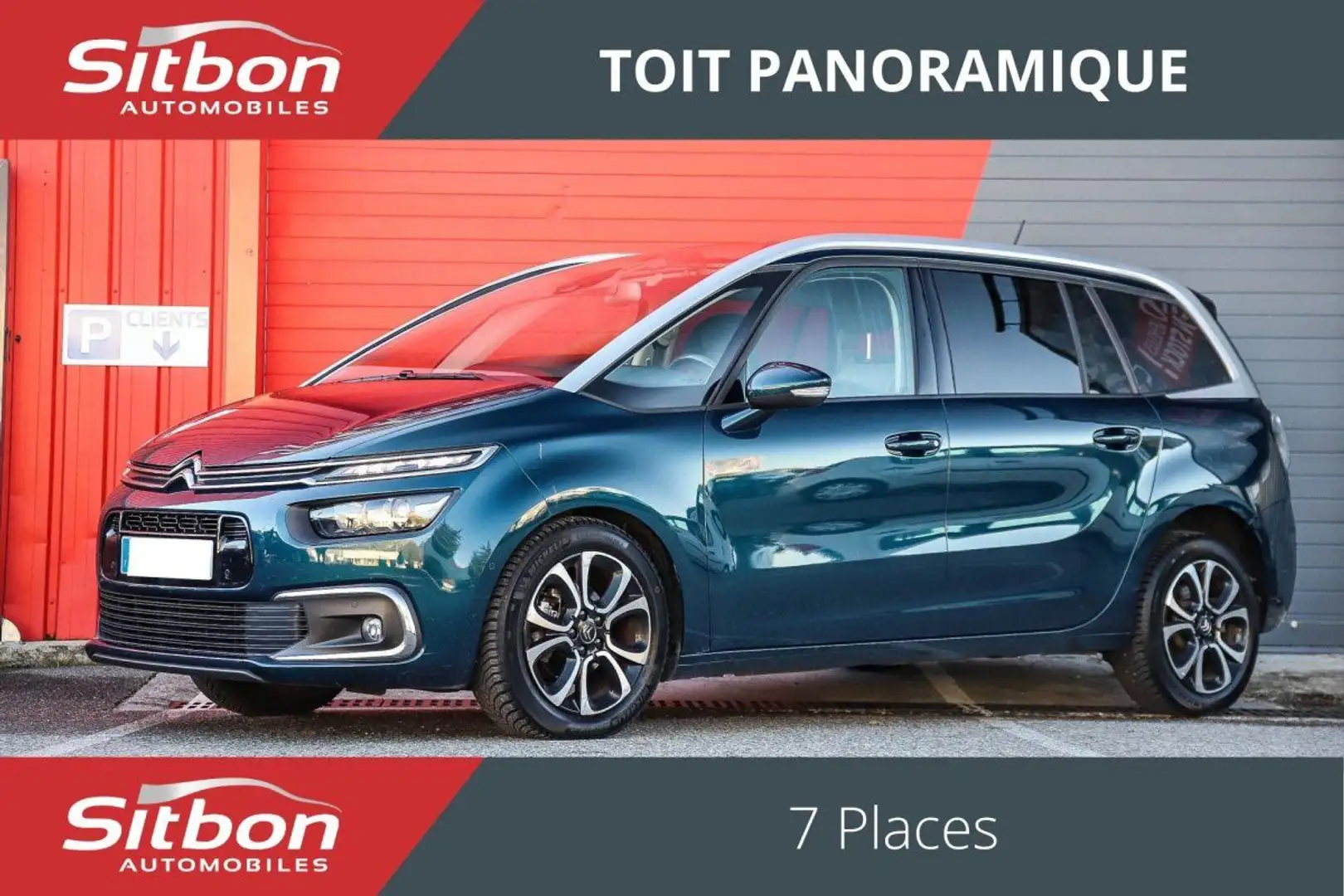 Citroen C4 GRAND SPACETOURER 1.2 PureTech 130 CV BOITE AUTO Bleu - 1