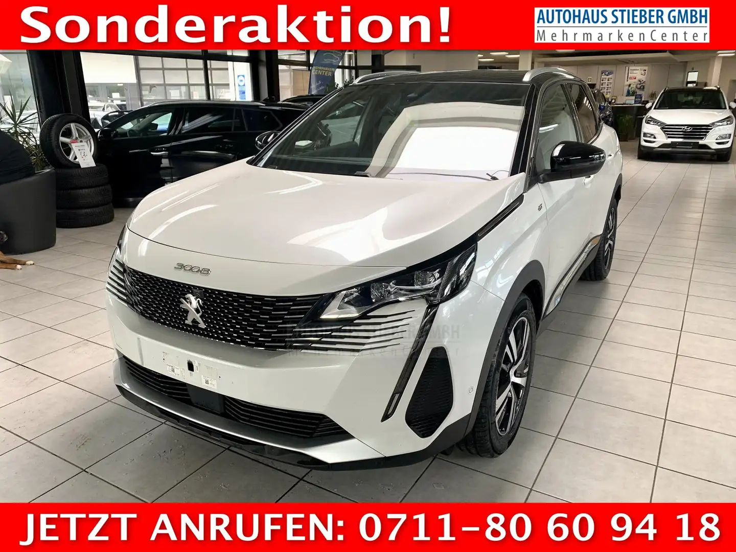 Peugeot 3008 Hybrid 136 GT SHZ+NAVI+EPH+360°CAM 100 kW (136 ... Blanc - 1