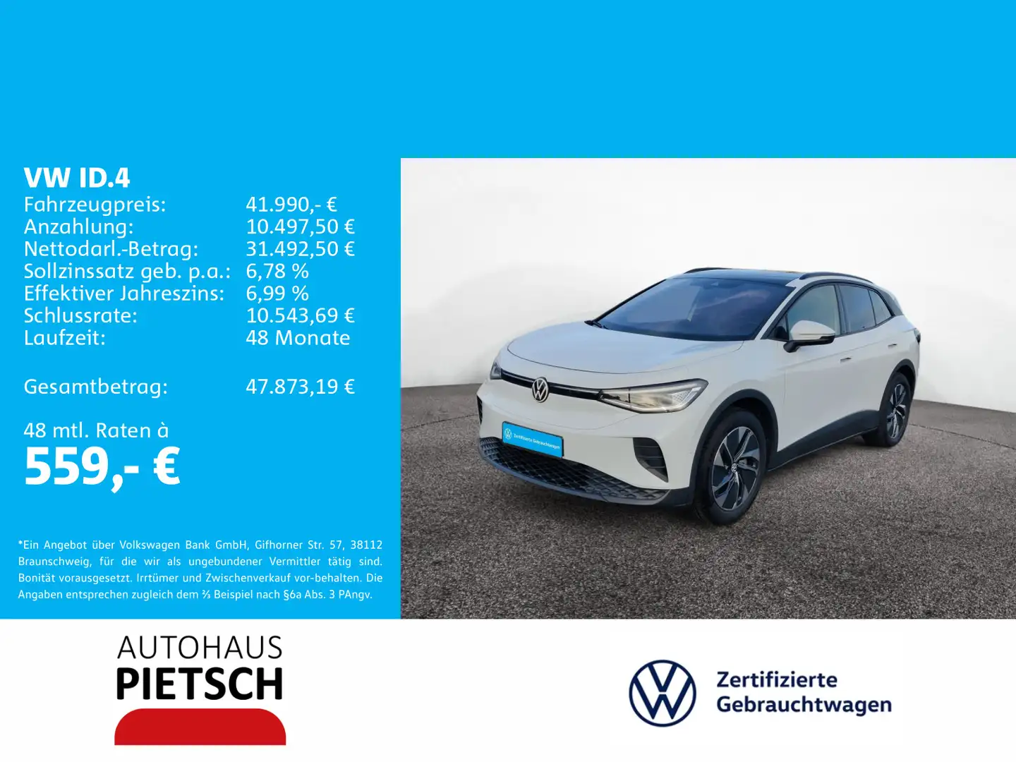 Volkswagen ID.4 Pro Weiß - 1