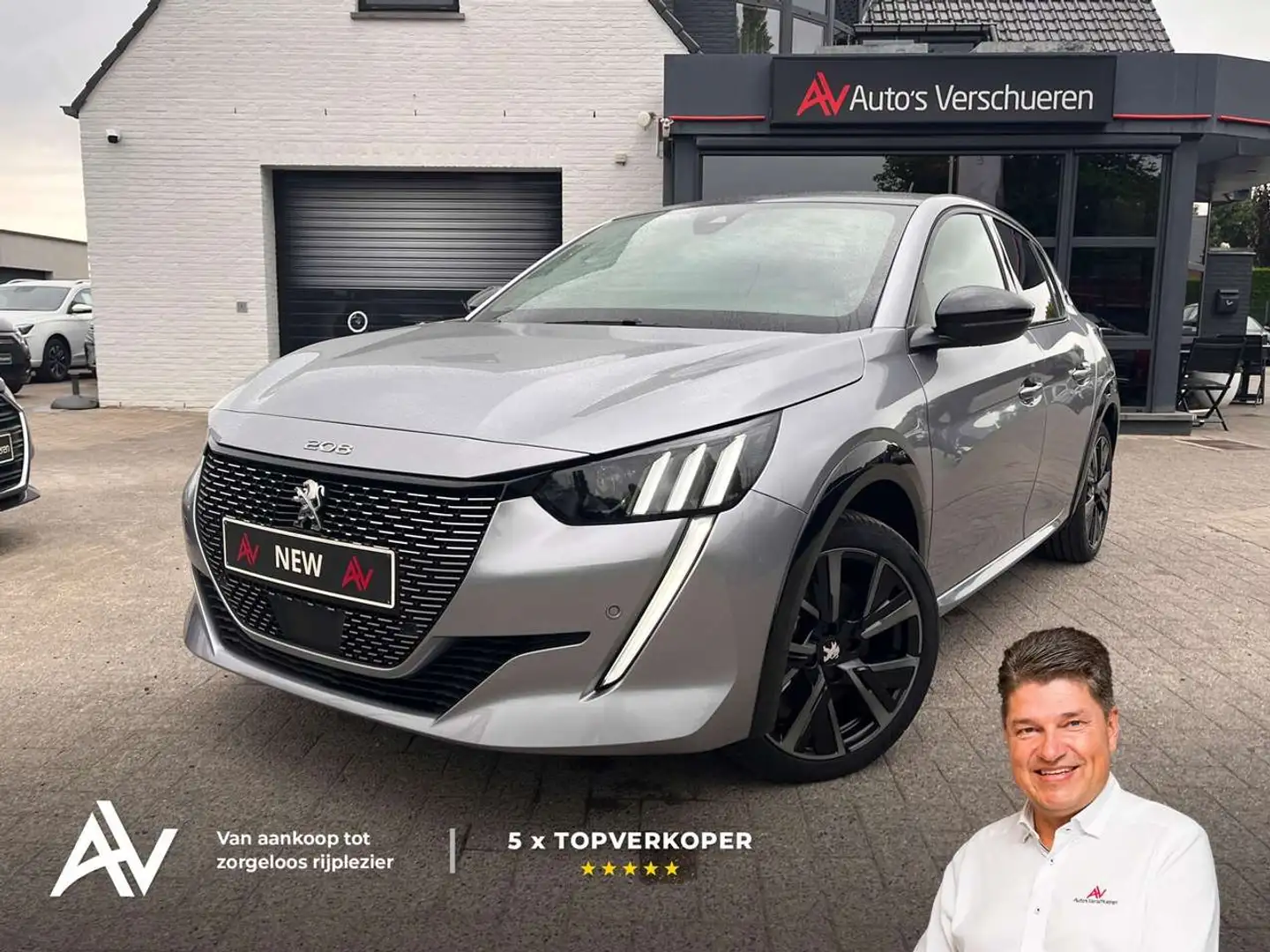 Peugeot e-208 GT-Line 50kWh ** Camera ACC  Navi/Carplay Gris - 1