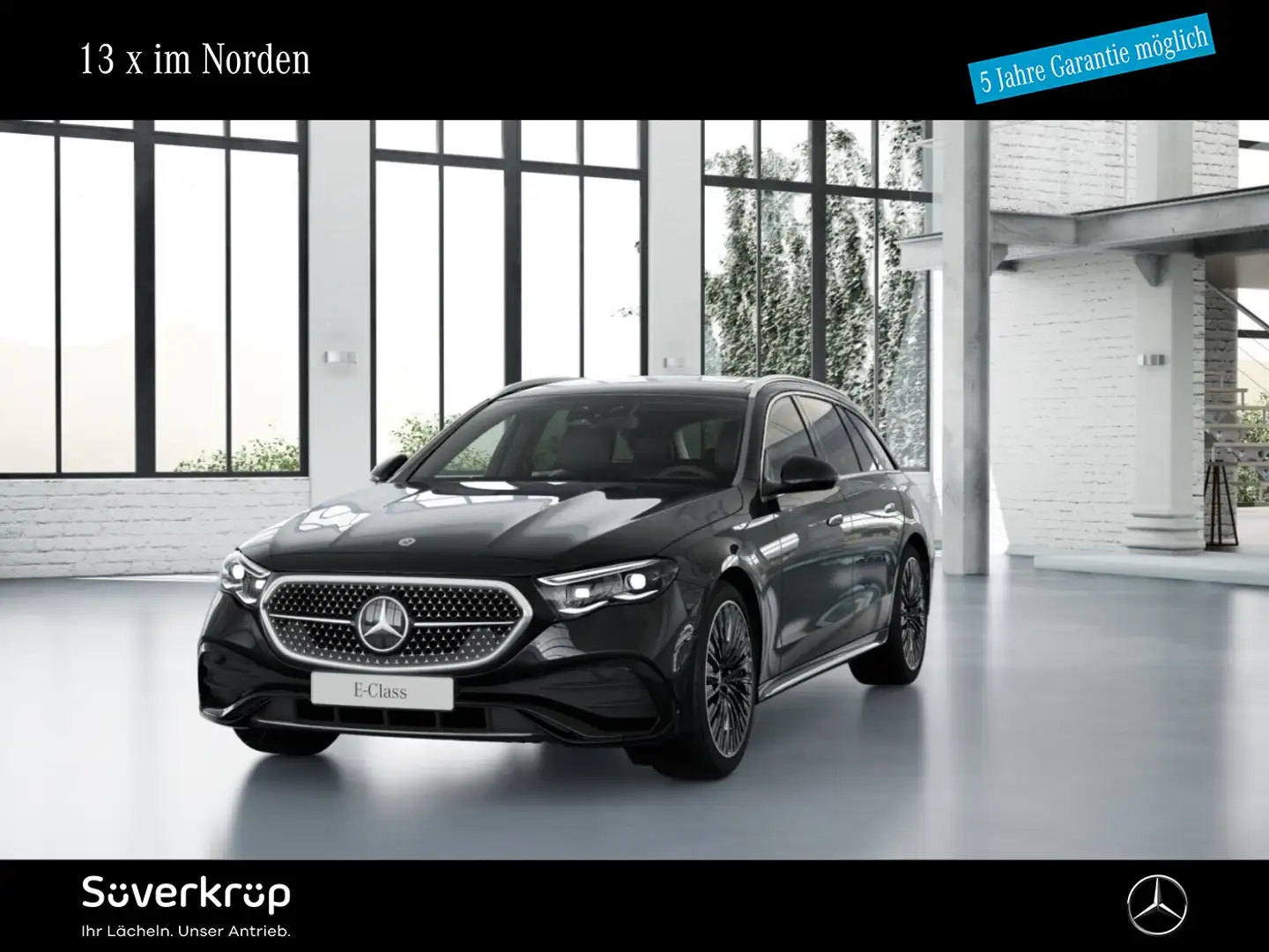 Mercedes-Benz E 450 d T 4M BURM AMG DISTR SPUR PANO AHK 360 Schwarz - 1