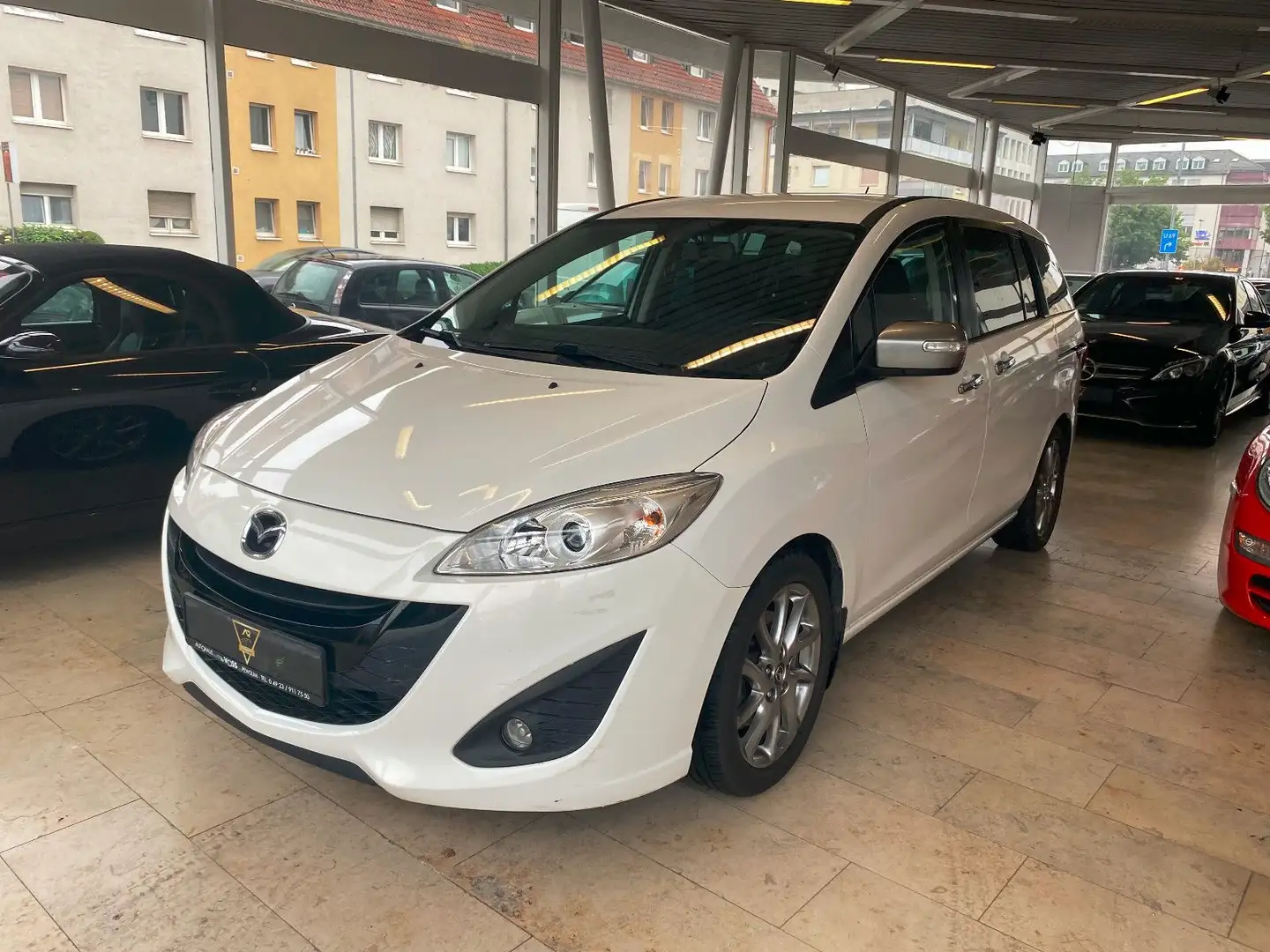 Mazda 5 Sendo/1.Hd./Autm./7 Sitz./87tkm/Klima/PDC/AHK/ Weiß - 1
