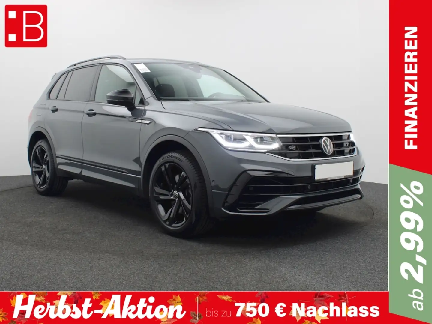 Volkswagen Tiguan 2.0 TDI DSG 4Mo. R-Line BLACK-STYLE PANO AHK NAVI Grau - 1