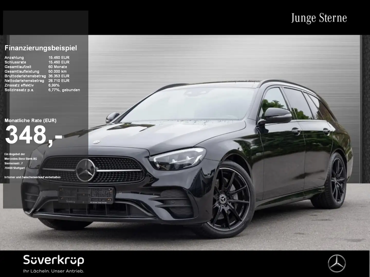 Mercedes-Benz E 220 d T // AMG NIGHT WIDE DISTR KAMERA SPUR Schwarz - 1