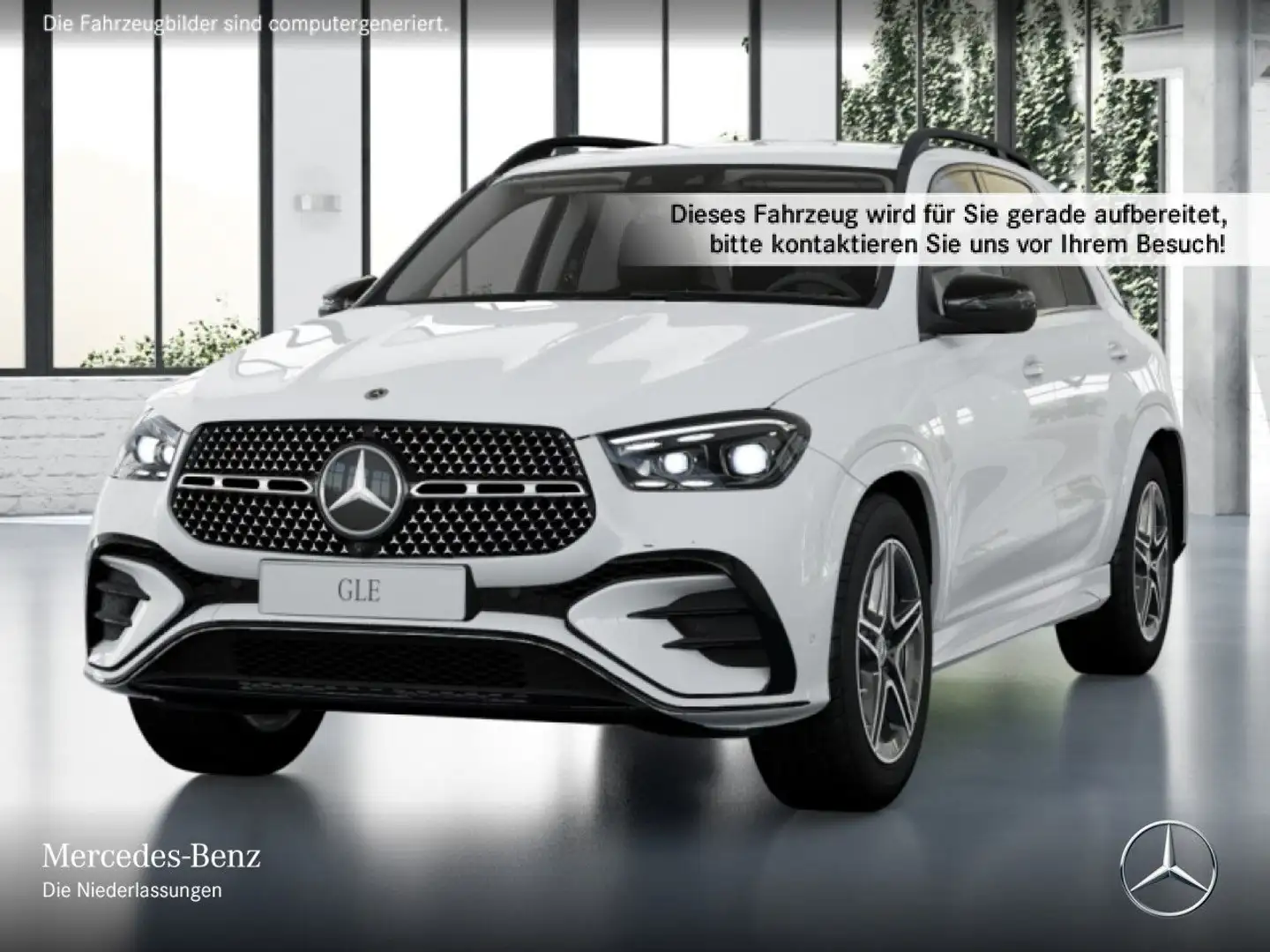 Mercedes-Benz GLE 450 d 4M AMG+NIGHT+360+AHK+MULTIBEAM+SPUR+TOTW Weiß - 2