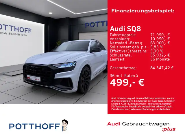 Audi SQ8 Q STDHZG MATRIX NAVI B&O HuD VIRTUAL