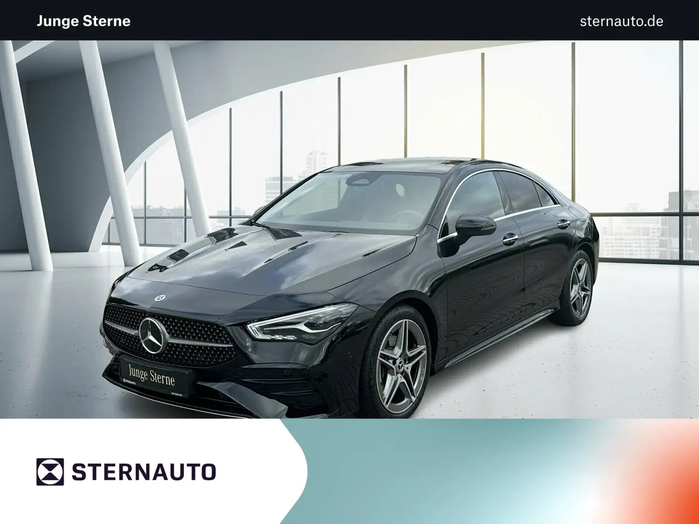 Mercedes-Benz CLA 180 CLA 180 Coupé AMG Premium Leder rot Pano Burmester Zwart - 1