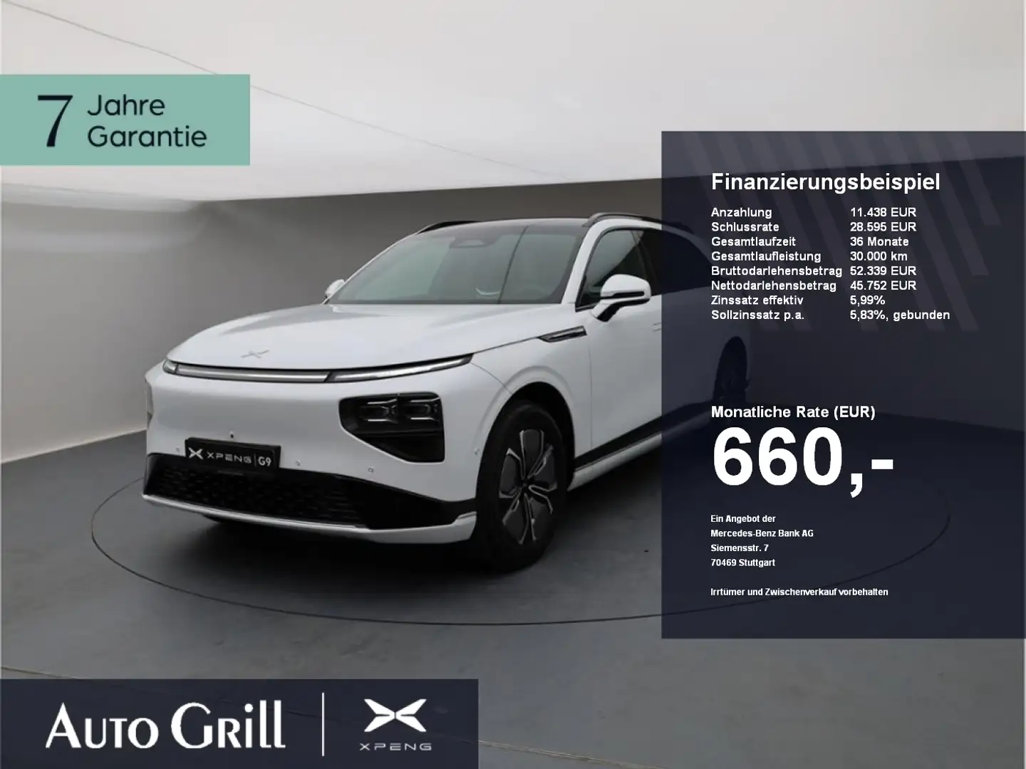 Xpeng G9 RWD Standard Range Premium Paket CarPlay Pano Blanc - 1