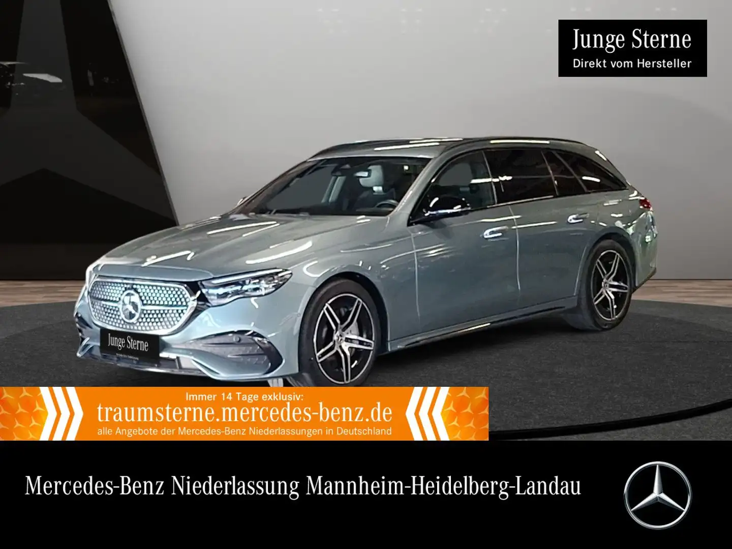 Mercedes-Benz E 300 de T AMG 360° Distr. Night Spurhalt-Ass PTS Plateado - 1