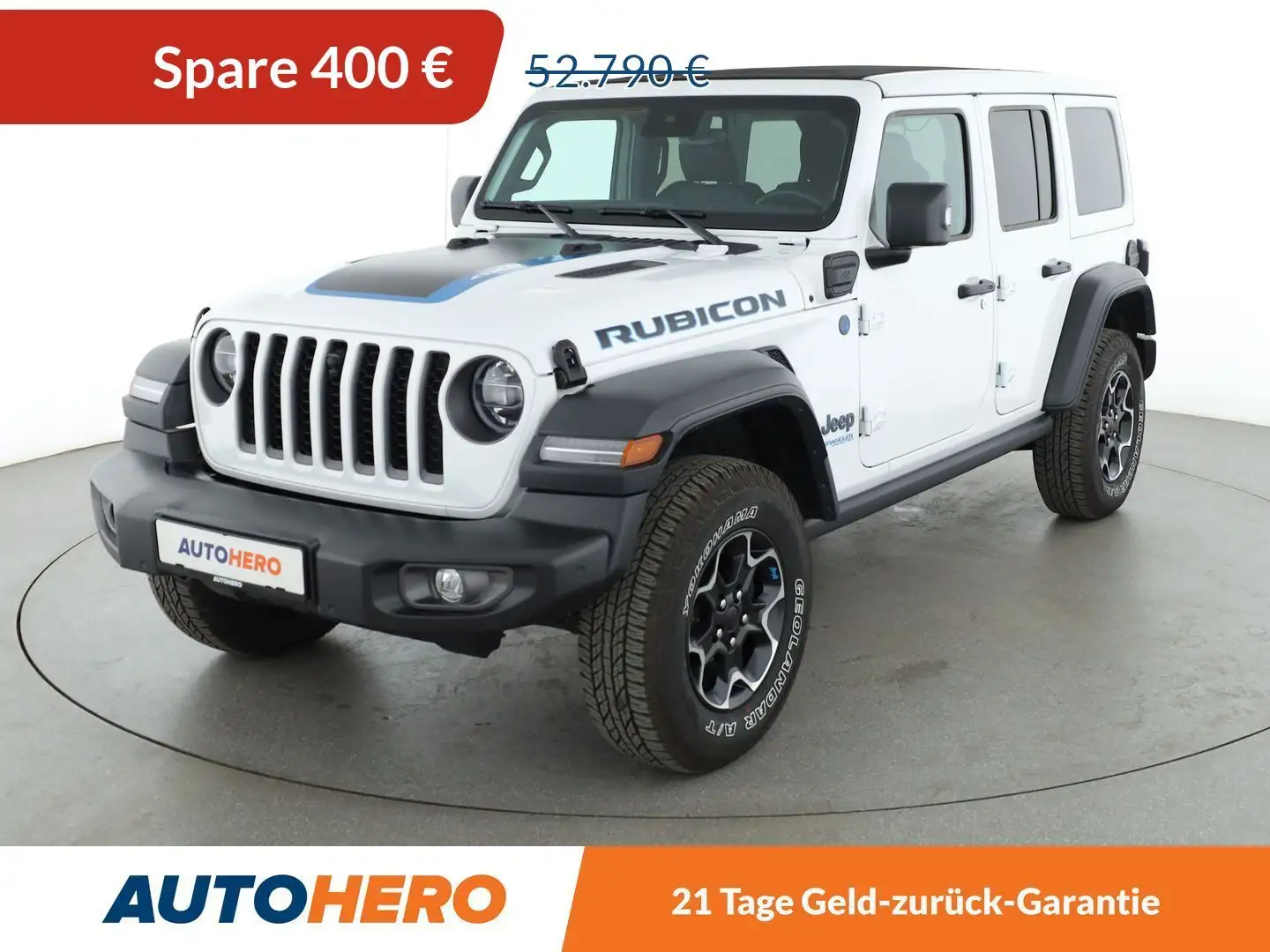 Jeep Wrangler 2.0 4xe Plug-in Hybrid Rubicon Aut.*NAVI*TEMPO*SHZ Weiß - 1