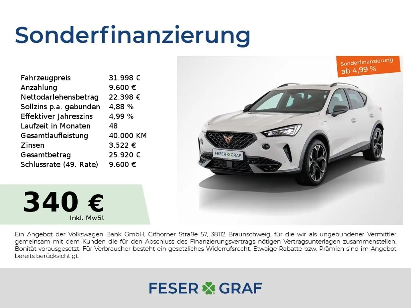 CUPRA Formentor VZ 1.4 eHybrid DSG LED ACC PanoramaSchiebedach Weiß - 1