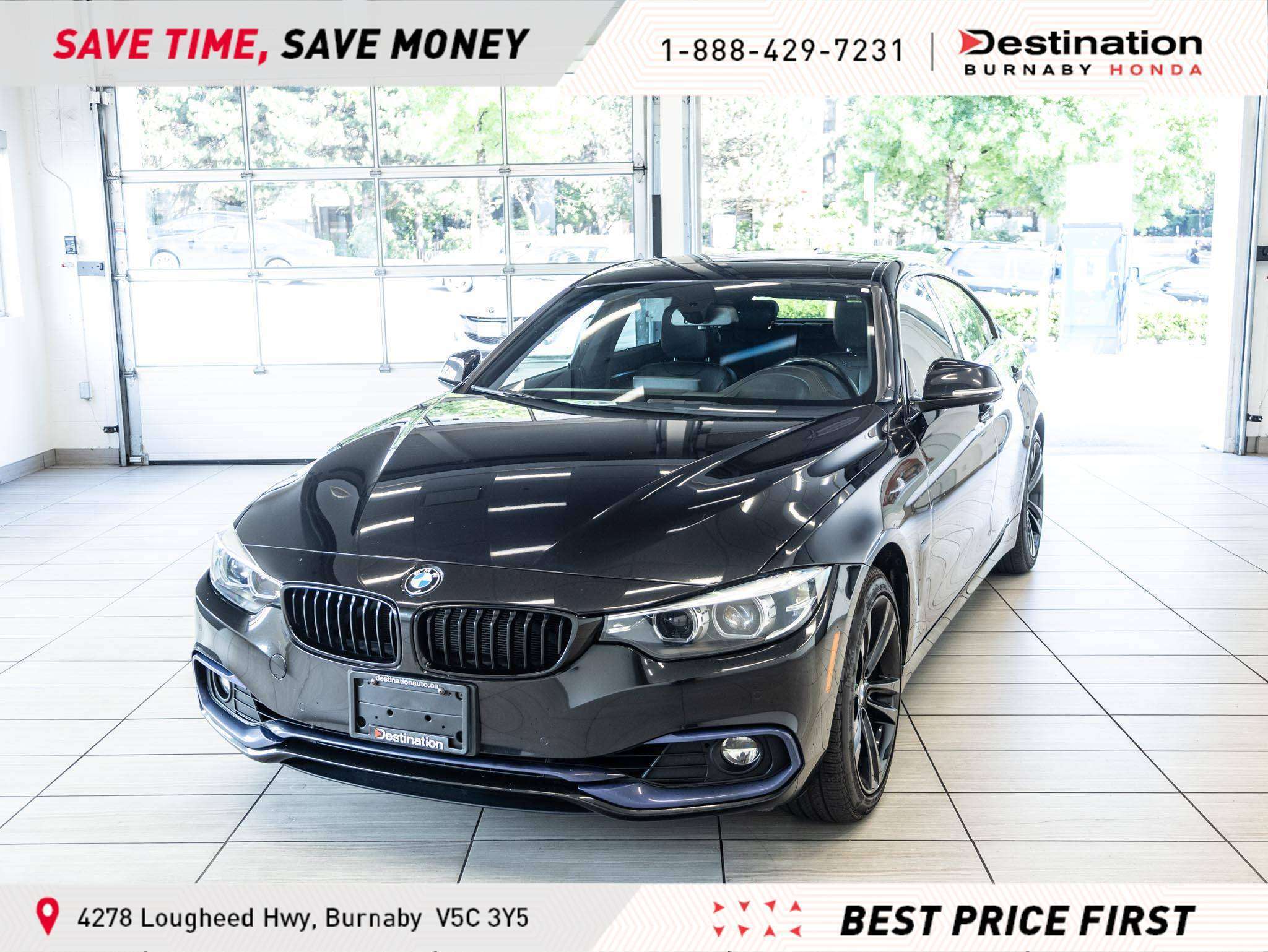 CARBON BLACK METALLIC 2018 BMW 4 Series Sedan All-Wheel Drive Automatic