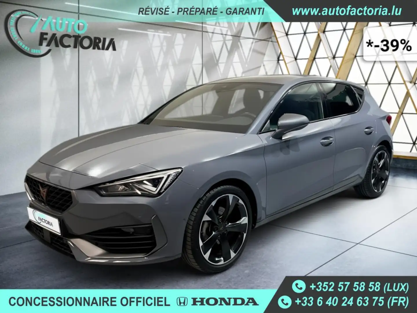 CUPRA Leon -39% 1.5 TSI 150cv BVA +GPS+CAM+MATRIX LED+Opts Gris - 1