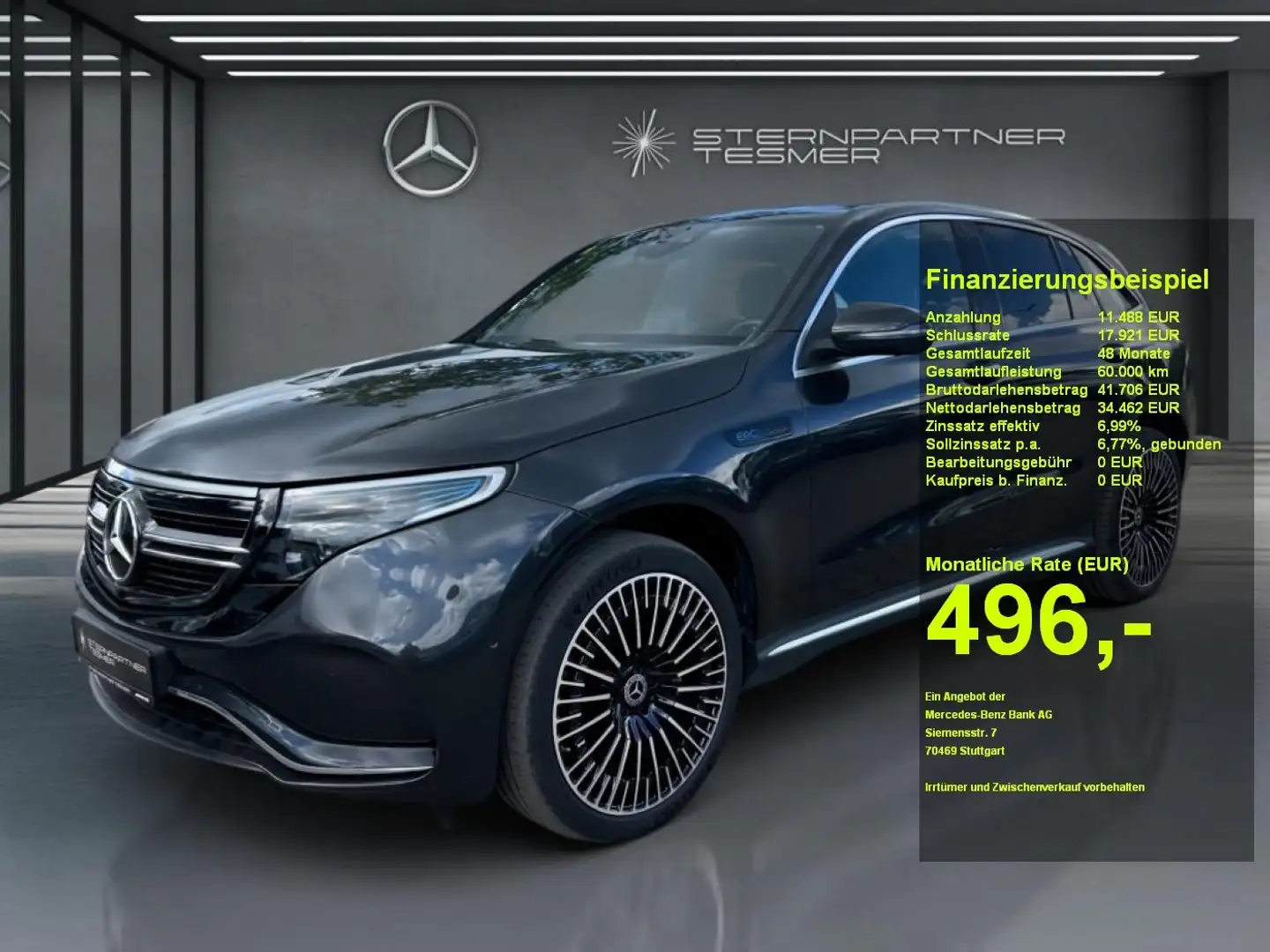 Mercedes-Benz EQC 400 400 4M AMG Line +MBUX+KAMERA+Ambiente+SHZ Gri - 1
