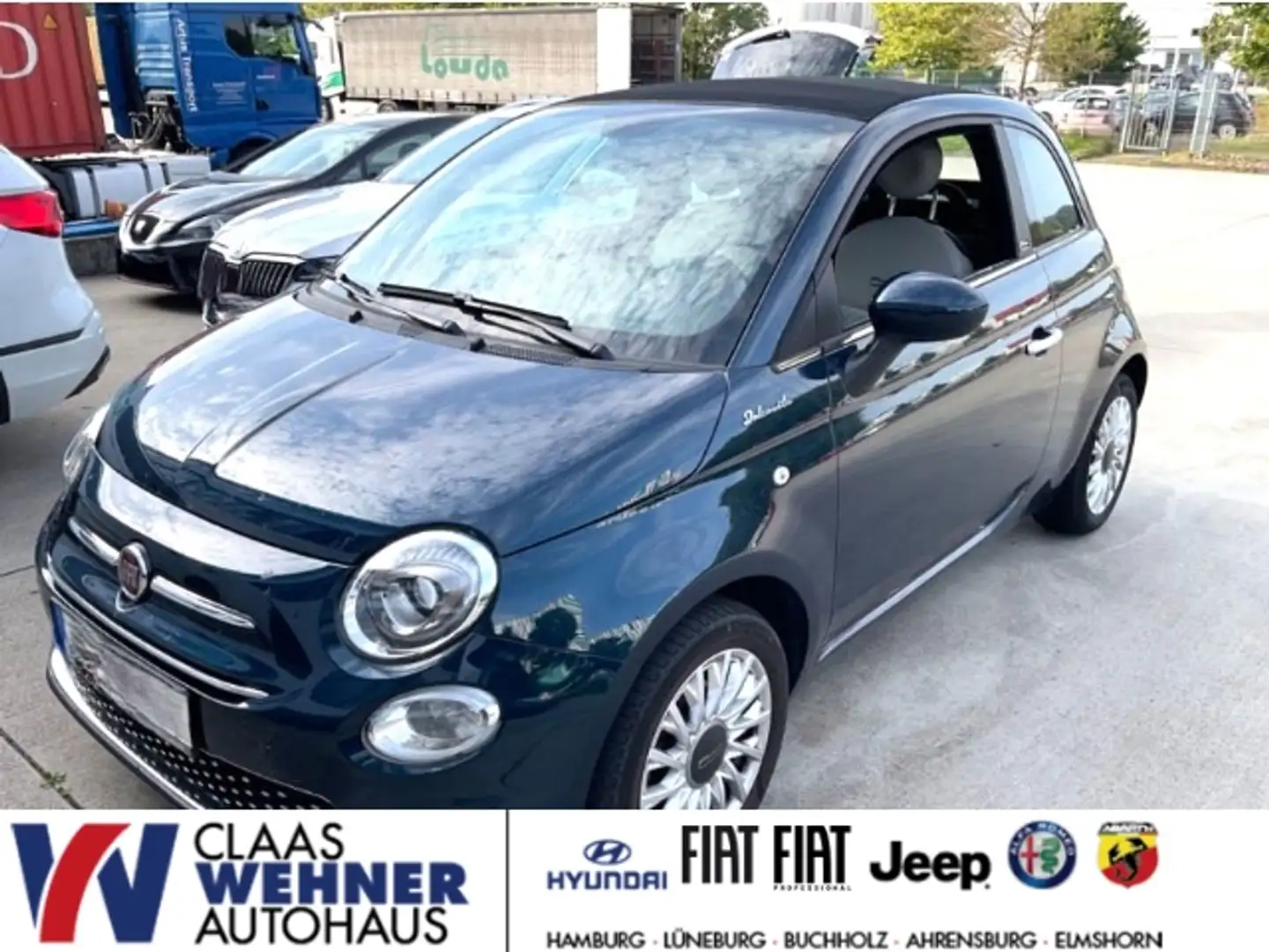 Fiat 500C DolceVita 1.0 Mild Hybrid EU6d elektron. Einparkhi Blauw - 1