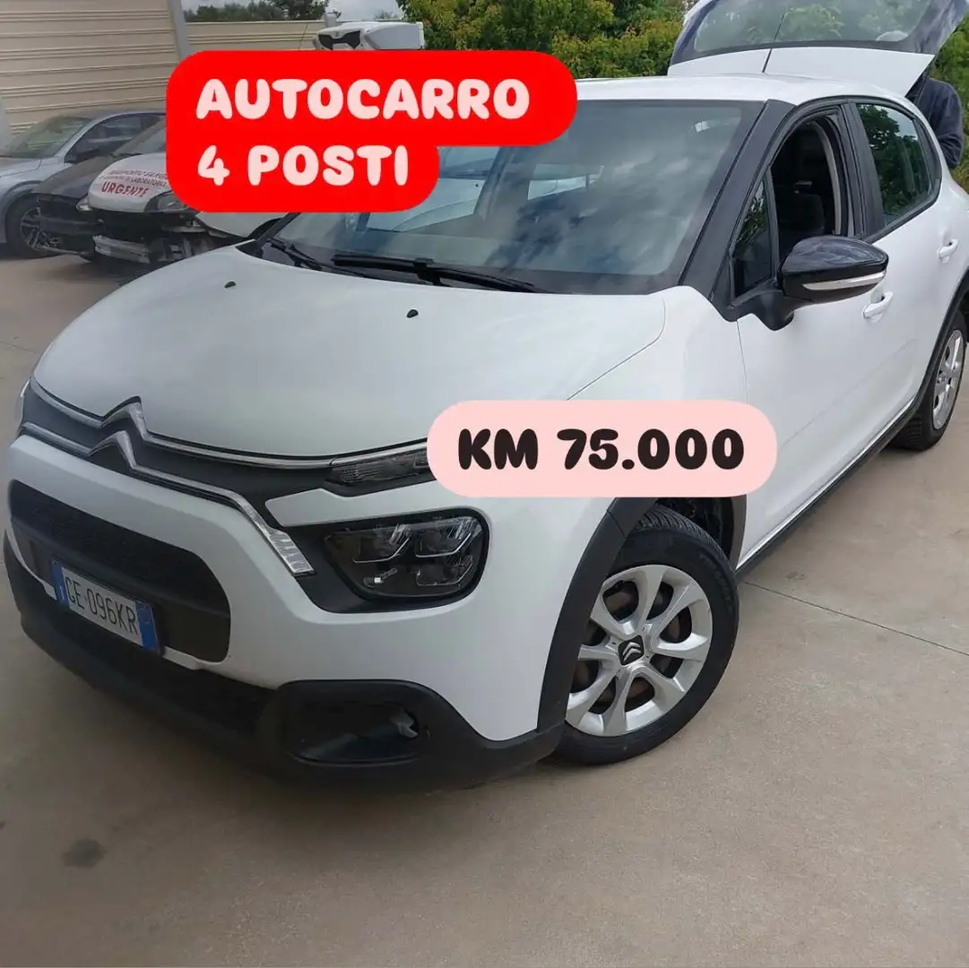 Citroen C3 1.5Hdi 100cv AUTOCARRO 4 POSTI Km 75.000 Bianco - 1