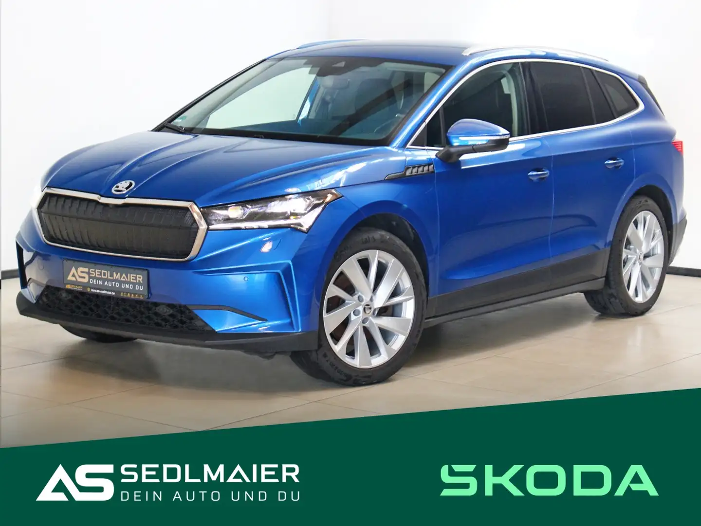 Skoda Enyaq 80 Suite LEDER|WPumpe|MATRX|SHZv+h|AHK|ACC Blau - 2