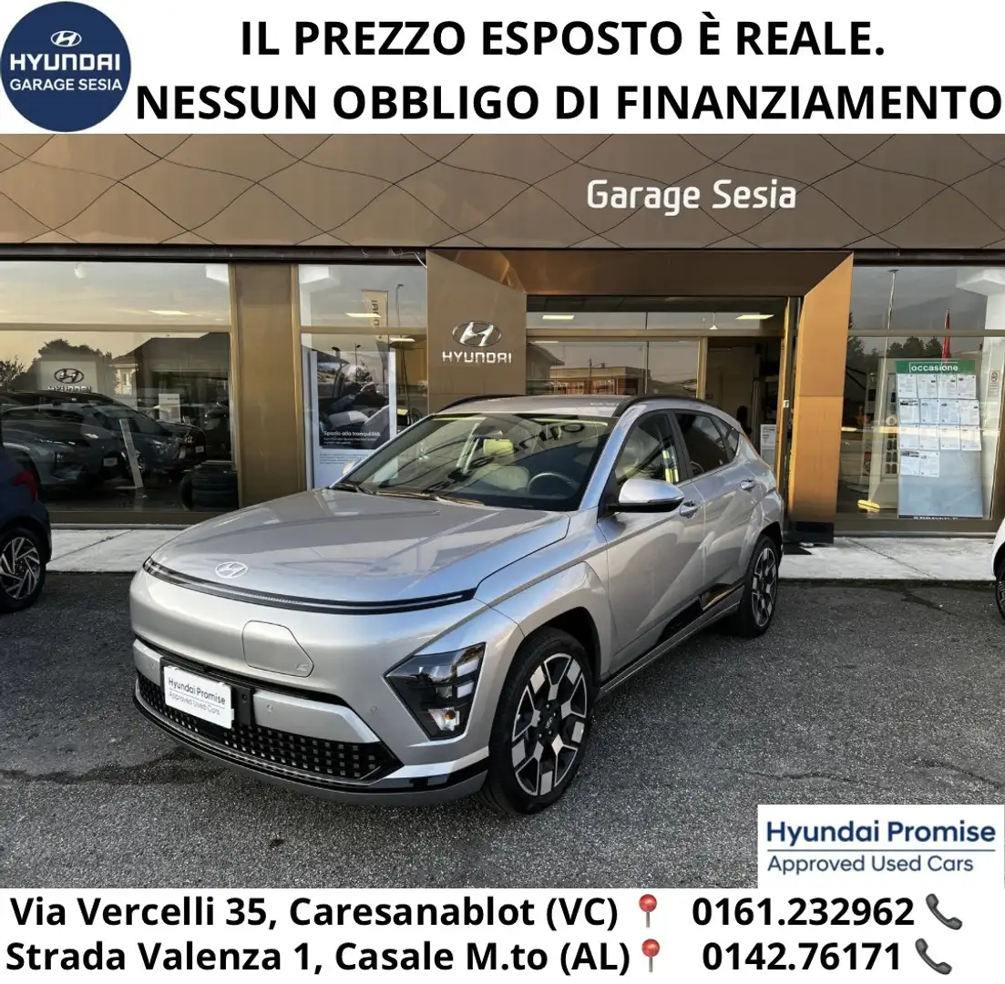 Hyundai KONA EV 64.8 KWh Exclusive + pompa di calore Argento - 1