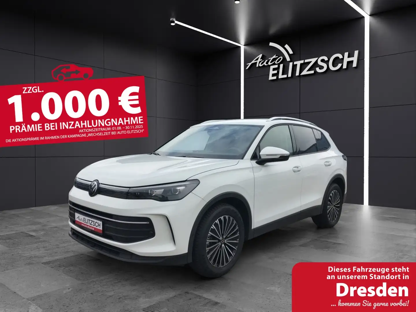Volkswagen Tiguan eTSI Life DSG LED AHK Navi AID ACC RFK SH Weiß - 1