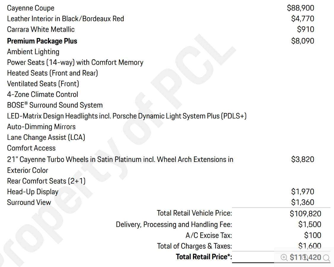 used 2022 Porsche Cayenne car, priced at $64,900