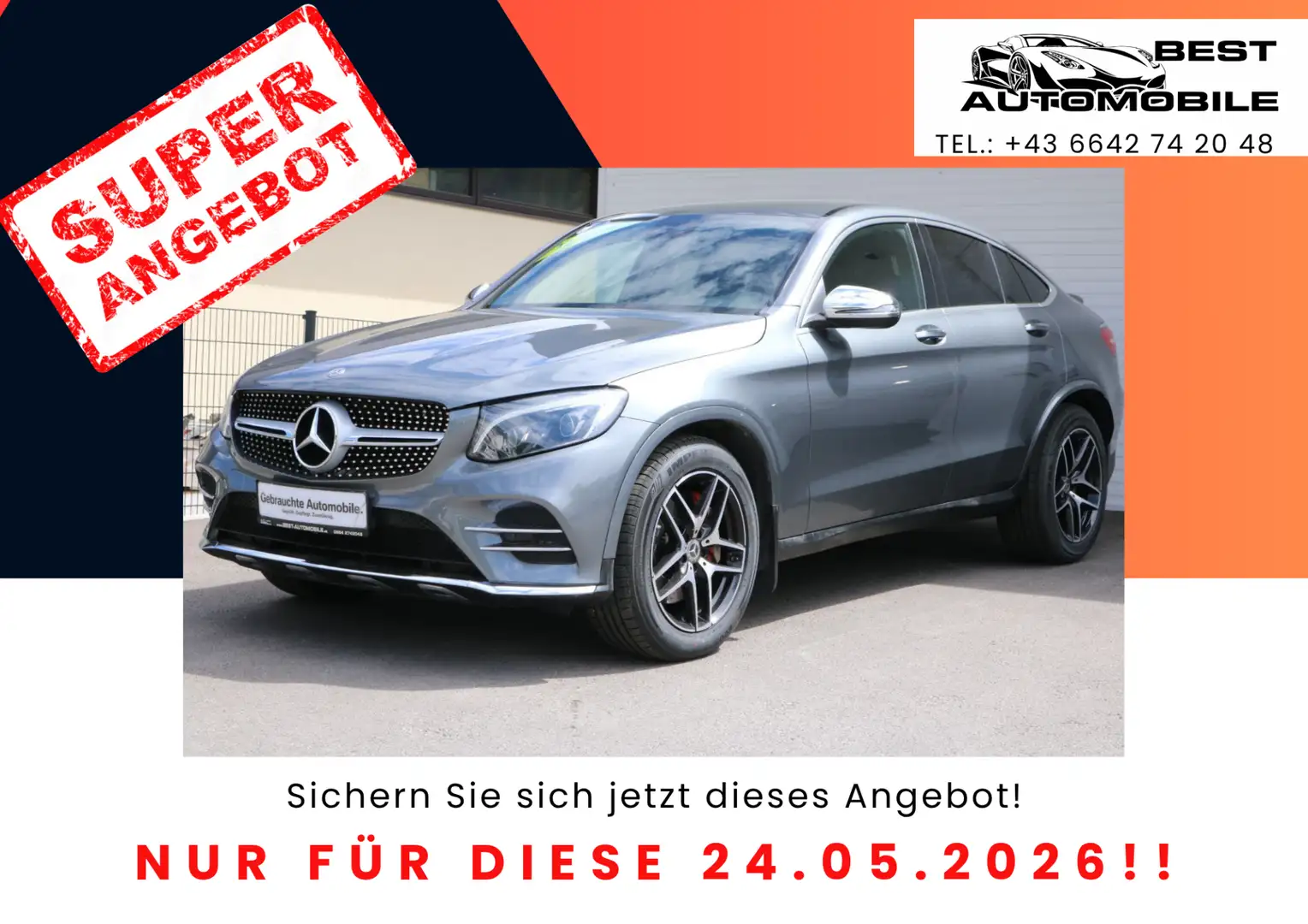 Mercedes-Benz GLC 220 d Coupe 4MATIC Aut.AMG Line Grau - 1