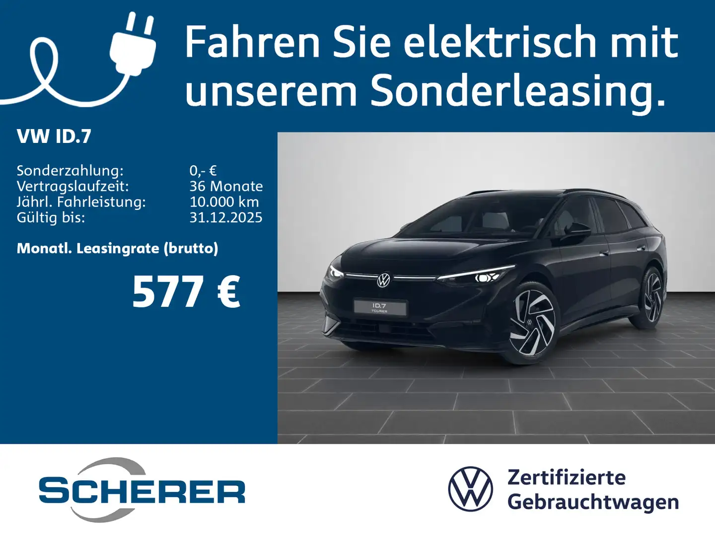 Volkswagen ID.7 Tourer Pro S 86 kWh | 5J Garantie | 20" | 3 Schwarz - 1