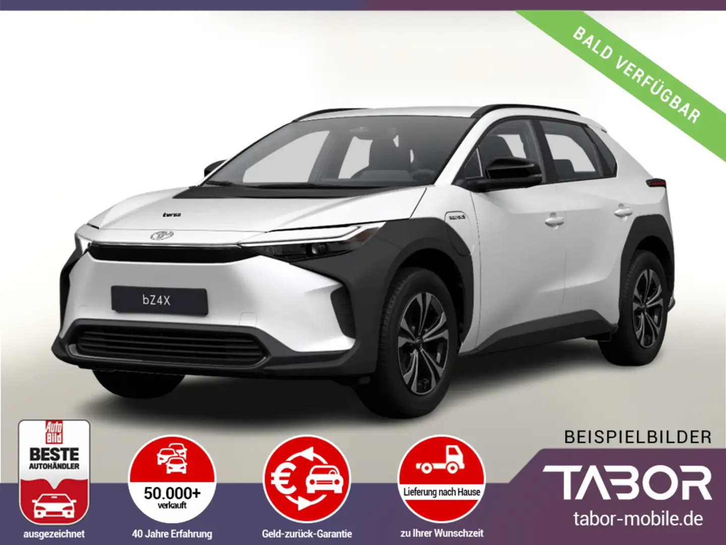 Toyota bZ4X 71kWh LED Nav Kam Keyl ACC Wärmepumpe CCS Weiß - 1