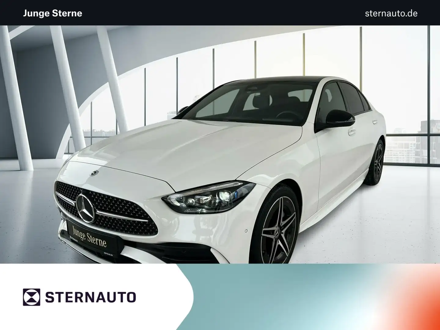Mercedes-Benz C 220 C 220 d AMG Line/Pano.-Dach/Distronic/Digital Navi Weiß - 1