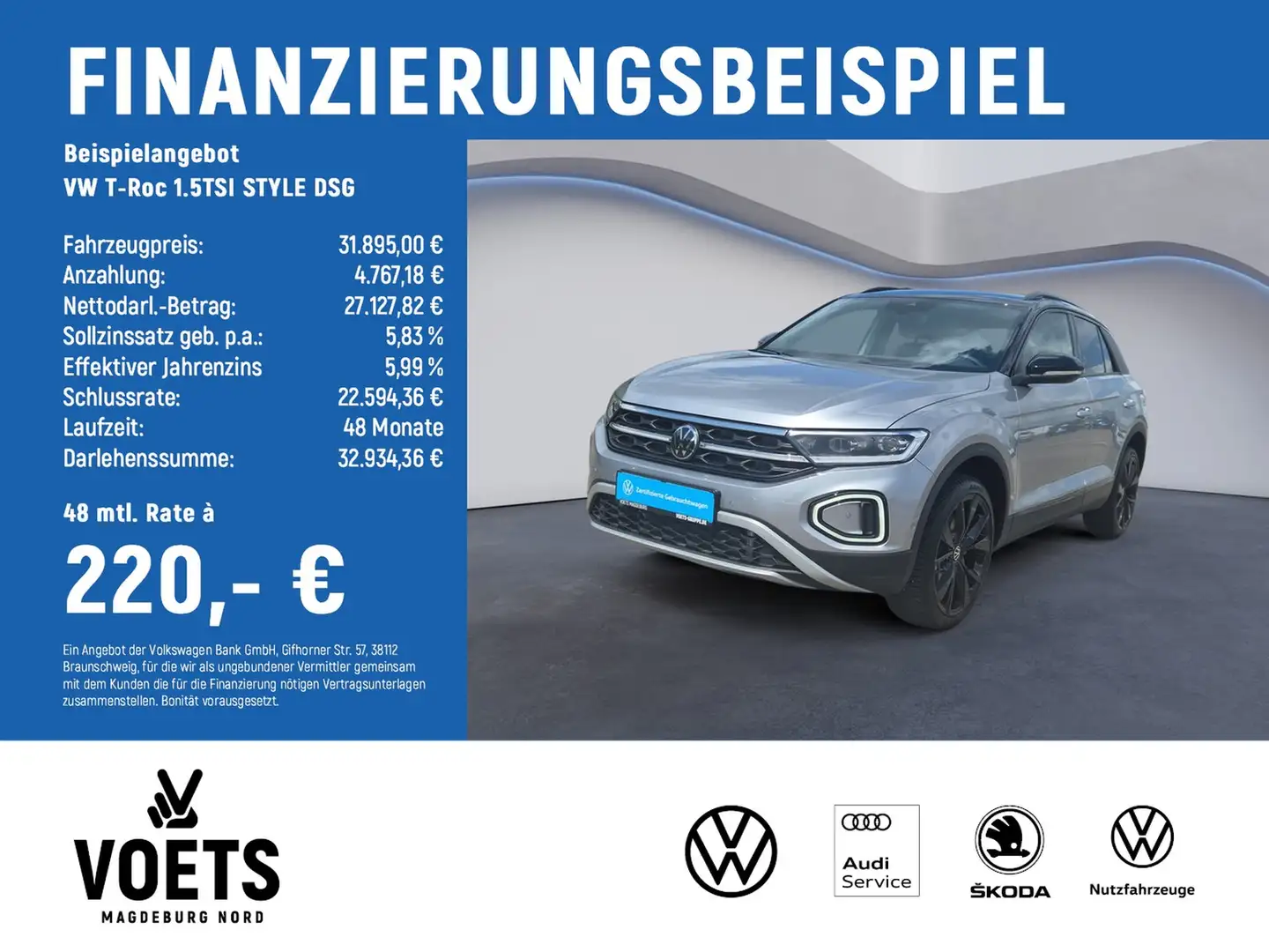 Volkswagen T-Roc 1.5TSI STYLE DSG Silber - 2