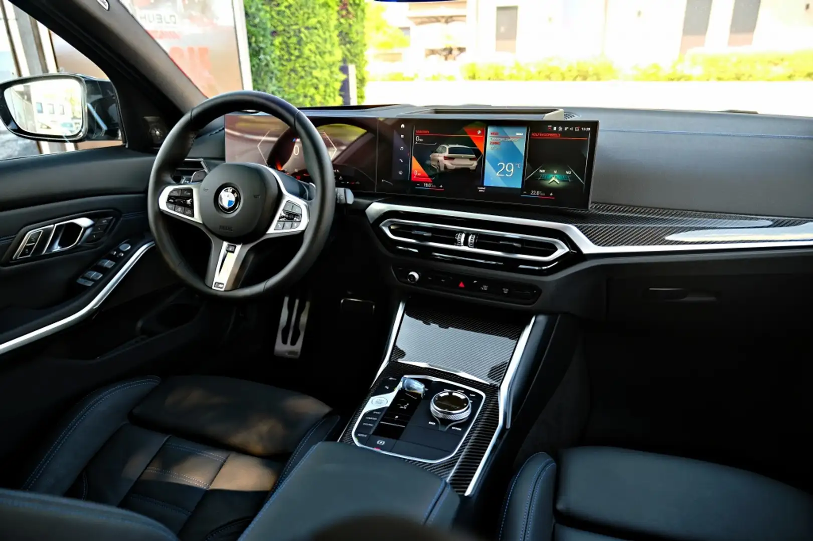 BMW 340 3-serie Touring M340i xDrive Lederen kuipstoelen, Wit - 2