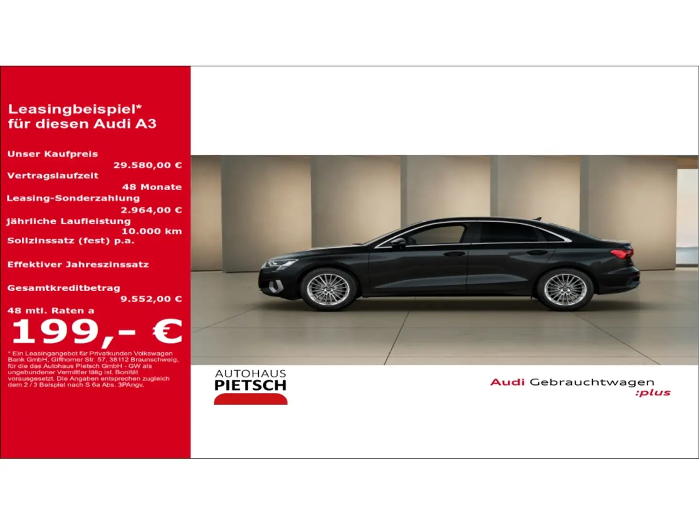 Audi A3 Limo 35 TFSI advanced Parklenk Klima Sitzhzg. Zwart - 1