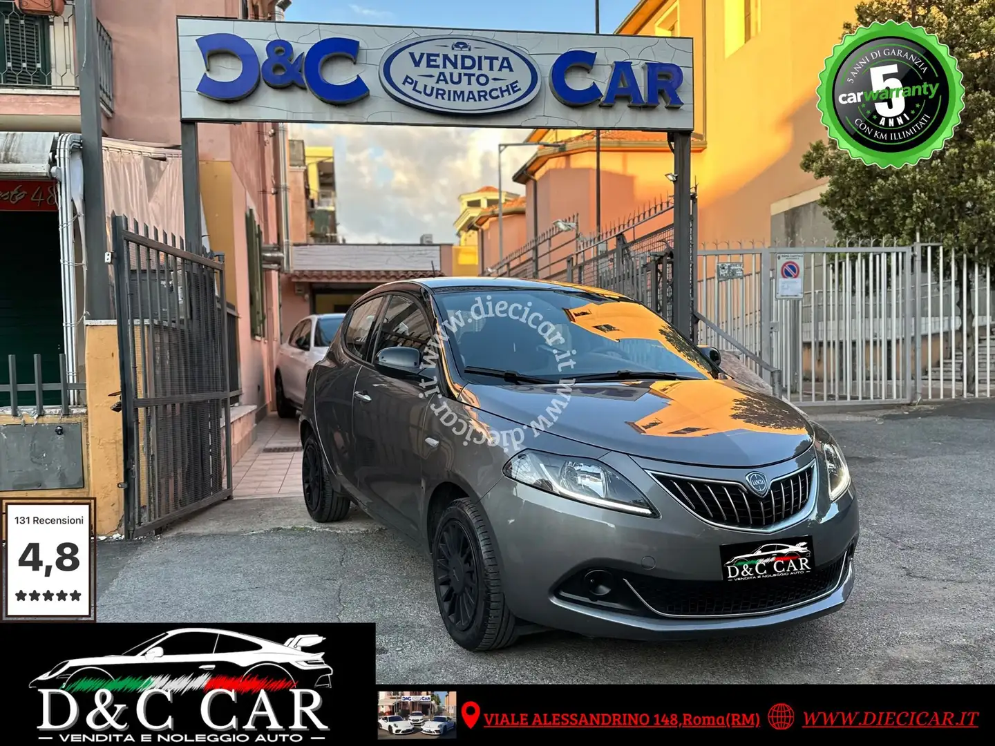 Lancia Ypsilon Ypsilon 1.0 firefly hybrid Gold s TETTO NERO UNIPR Grigio - 1