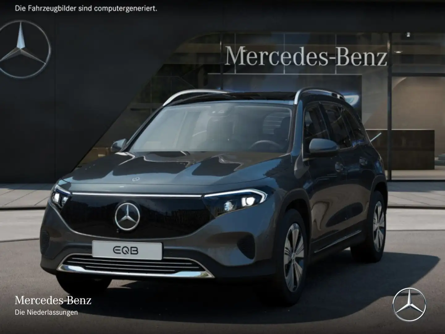 Mercedes-Benz EQB 300 4M PROG+ADVANCED+AHK+PANO+360+SPUR Grijs - 2