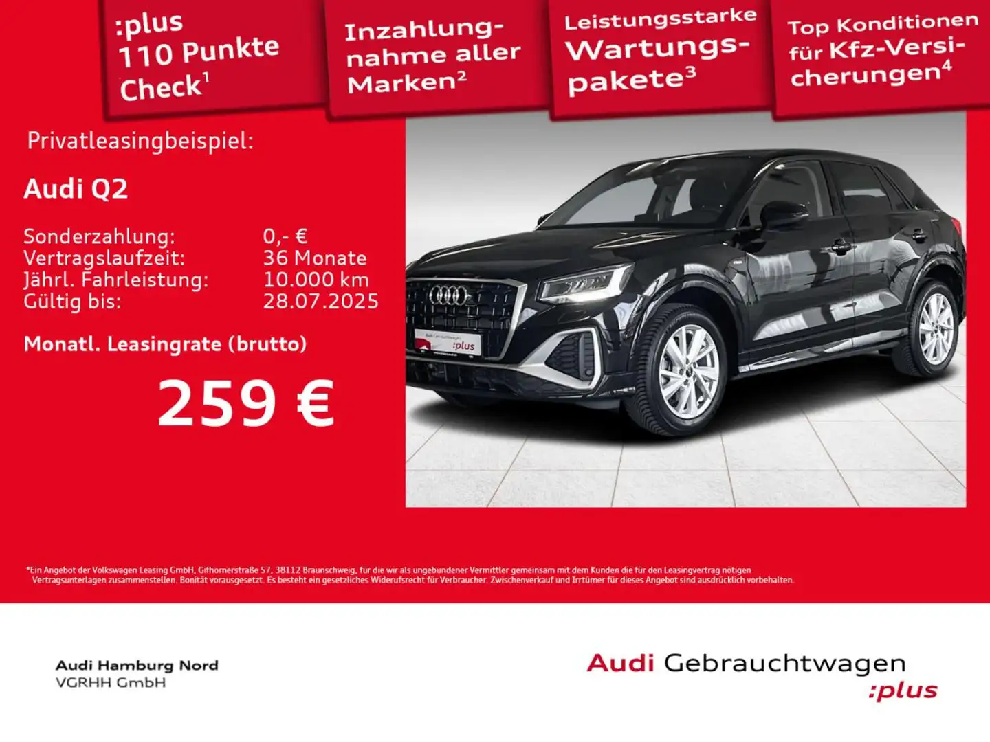 Audi Q2 35 TDI S line S tronic AHK LED Sonos CarPlay Schwarz - 1
